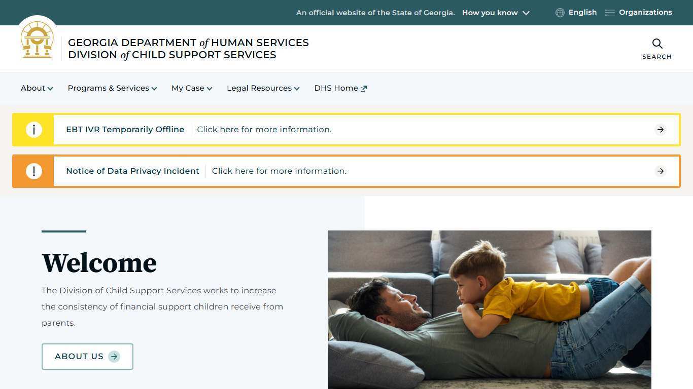 Georgia Department of Human Services Division of Child Support Services